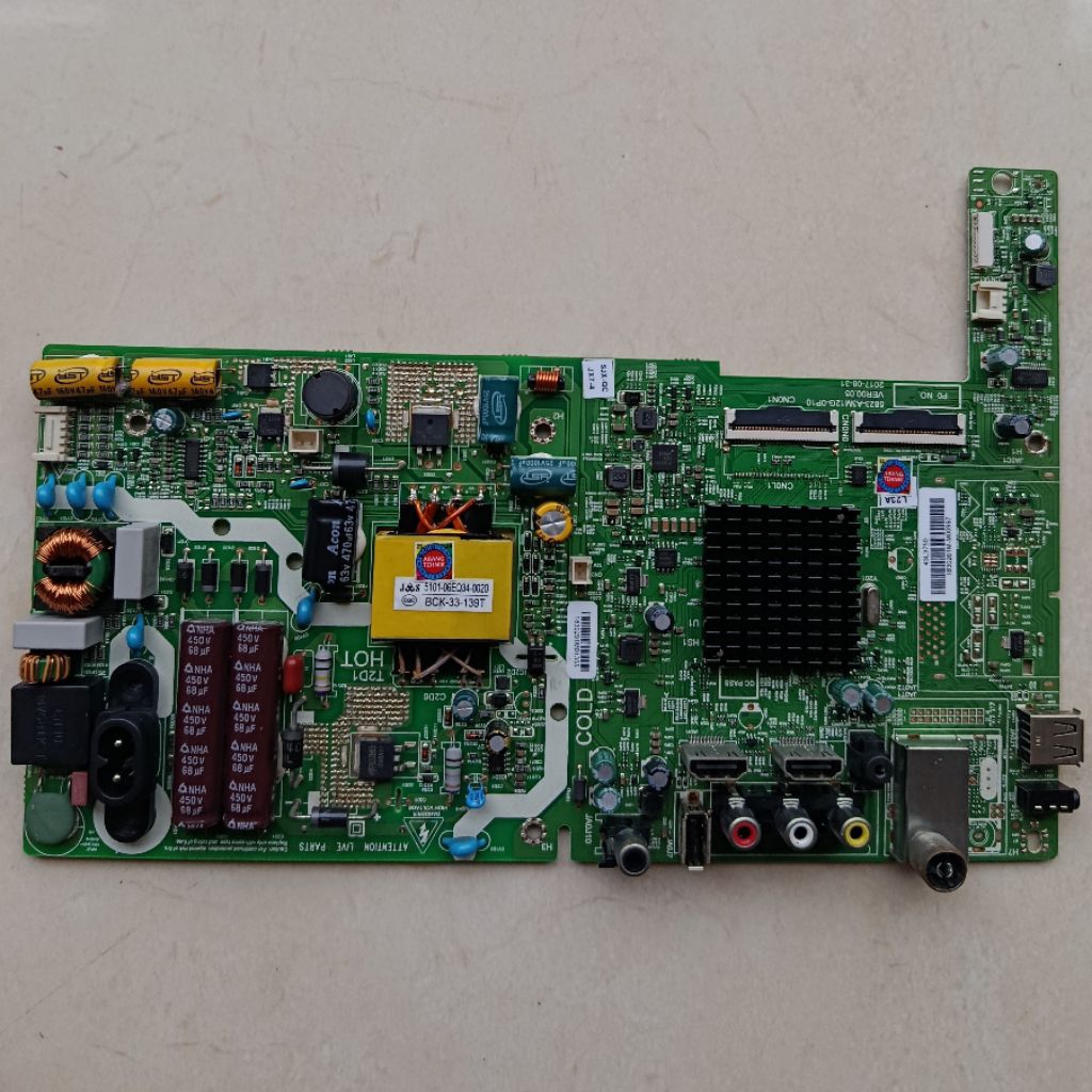 MB 43L3750VJ MAINBOARD TOSHIBA PLUS PSU POWER SUPPLY TYPE 43L3750 VJ