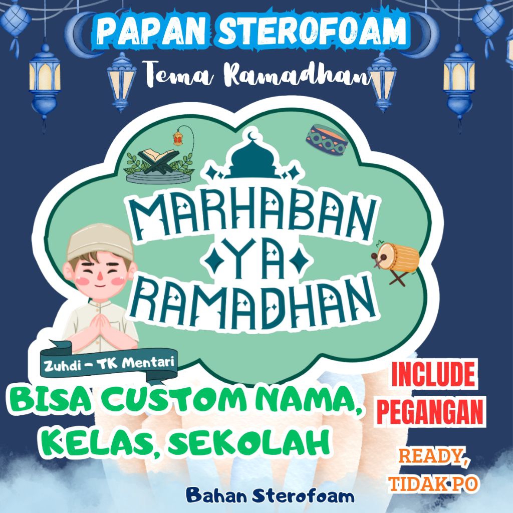 Juleashop Board A3 Sterofoam Dekorasi Ramadhan Board Pawai Anak Sekolah Paud Tk