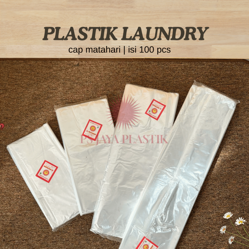 [100 PCS] Plastik Laundry Bening Tebal Pembungkus Baju / Plastik Packing Laundry Elastis