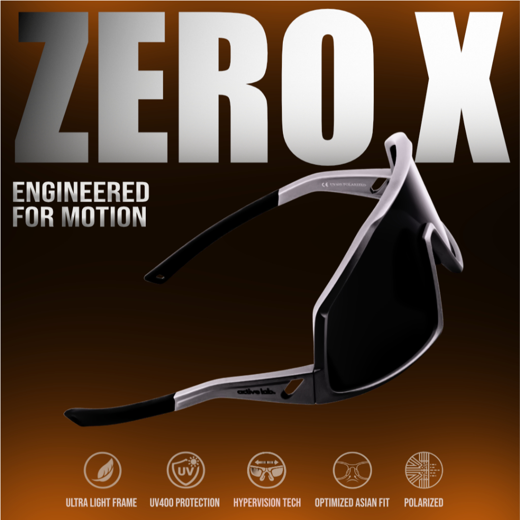 Activelab ZERO X Kacamata Lari Sepeda Outdoor Sport TR90 polarised UV400 Anti Slip Sporty