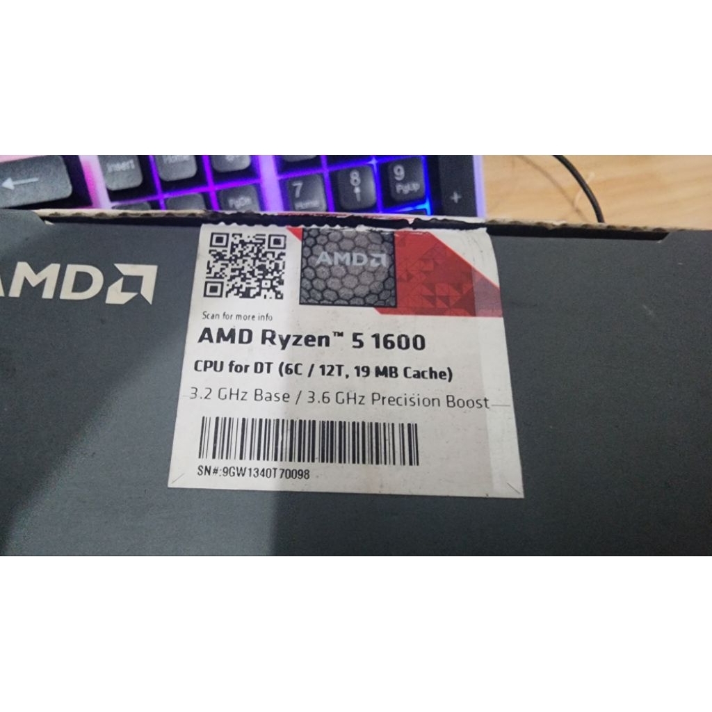 AMD Ryzen 5 1600 AM4 Processor