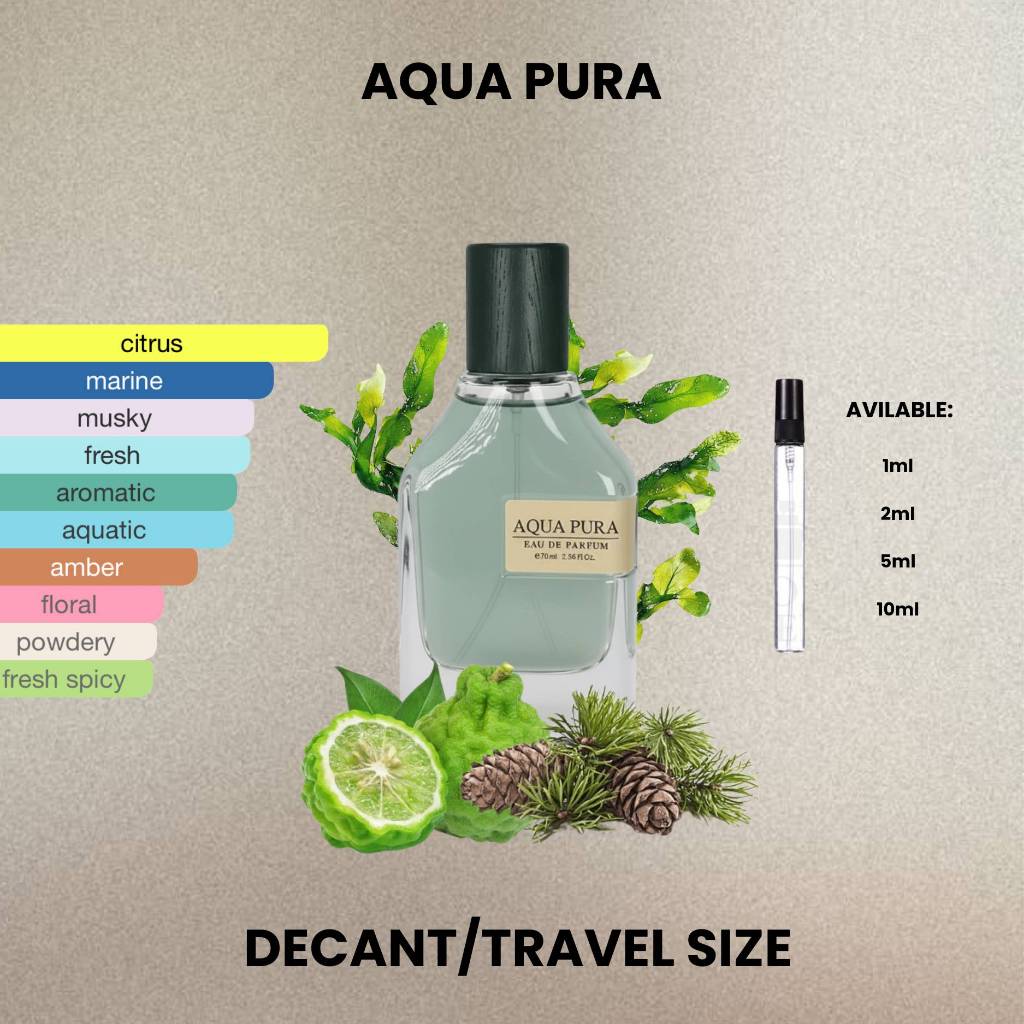 Decant Fragrance World Aqua Pura 100% Original