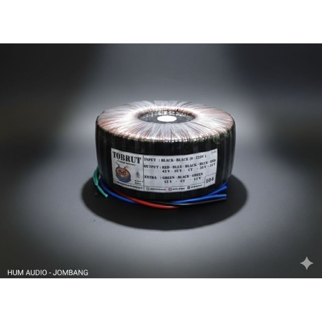 TRAFO TOROID DONAT 10A CT 35-45V MURNI.