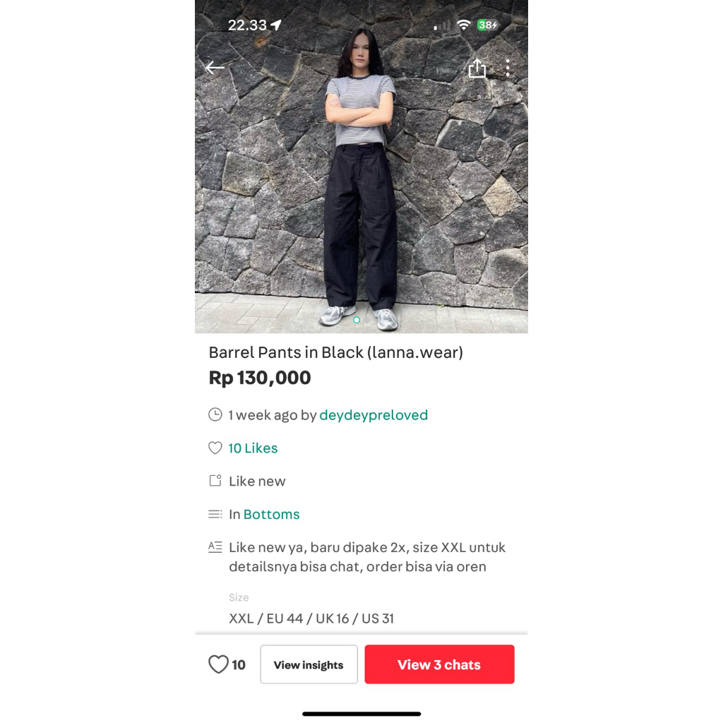 preloved barrel jeans