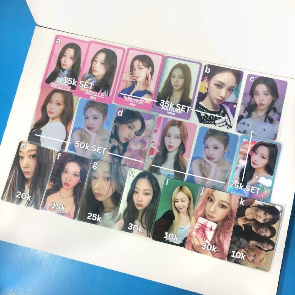 [ready] photocard pc aespa giselle karina winter ningning tc caendy my world pink