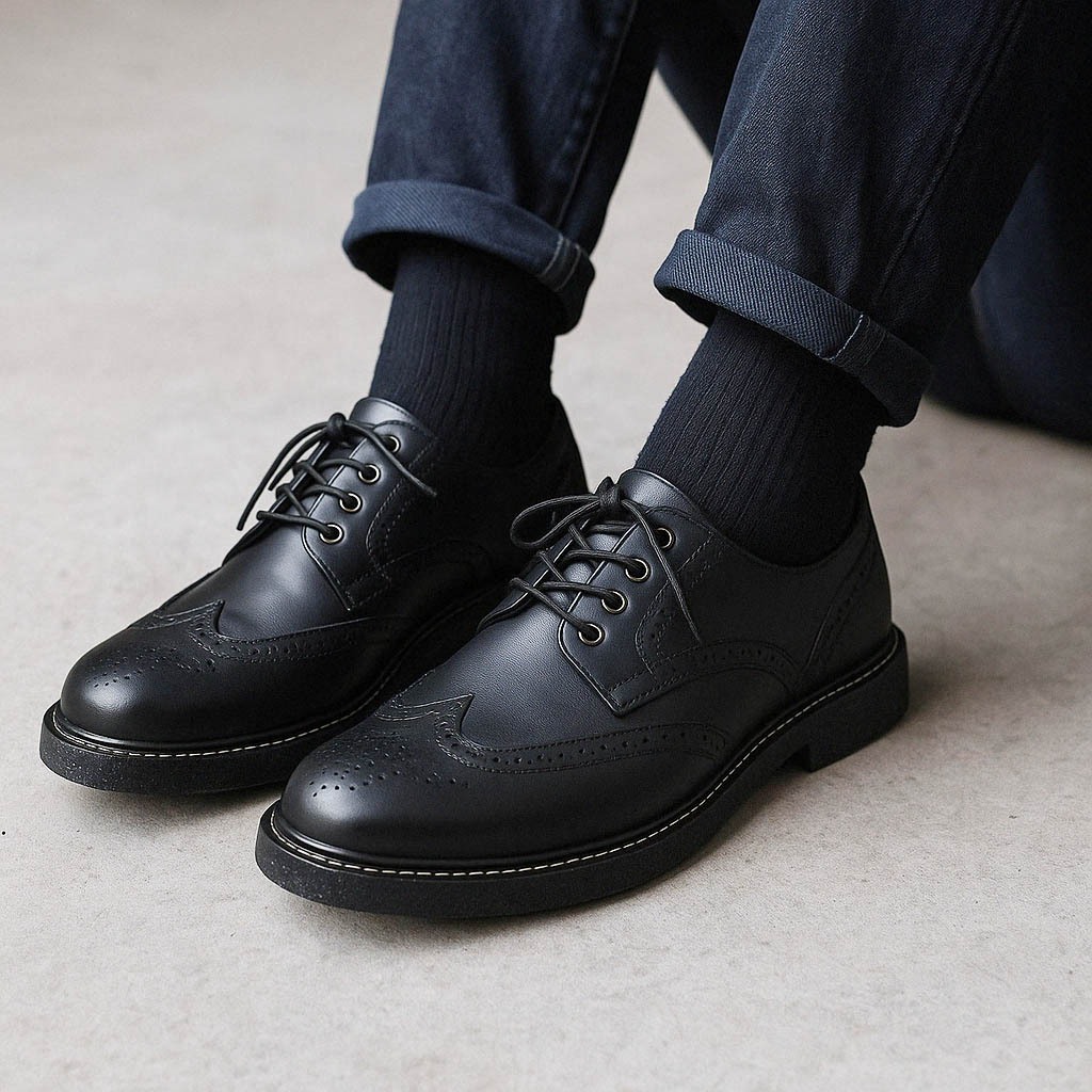 OXFORD SUPER BESAR - Sepatu Formal Pria Pantofel Ukuran Jumbo | No 43 44 45 46 47 48 | Sepatu Cowok 