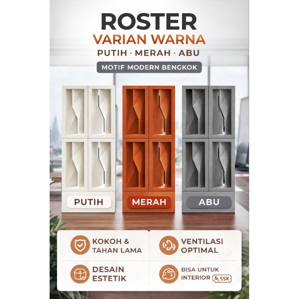 roster beton/roster/loster/roster beton minimalis/roster beton modern/roster beton motif petir