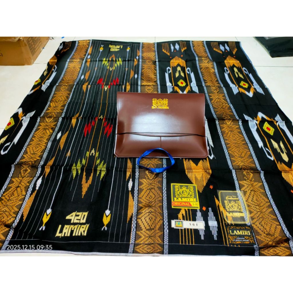 sarung lamiri tipe sge (songket) timbul bahan full sutra original