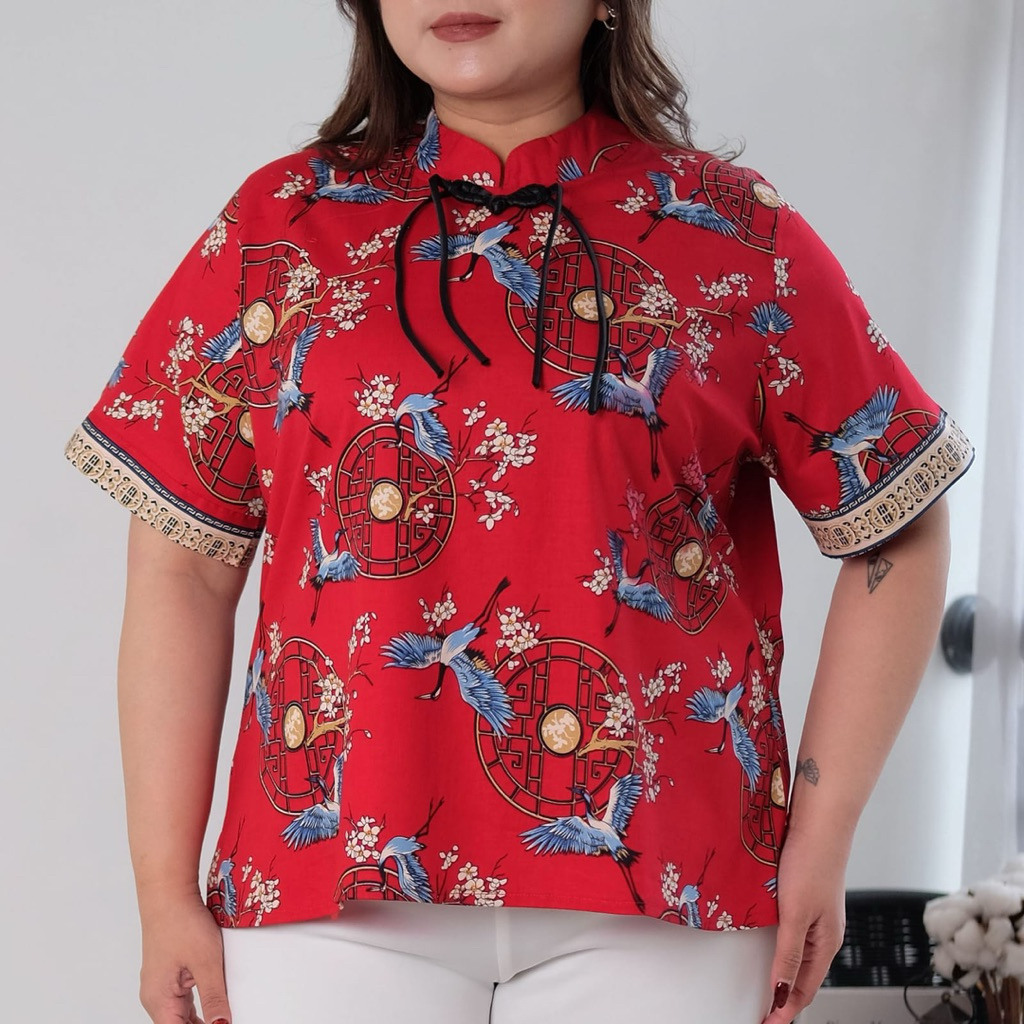 Qi Cheongsam Blouse - Blouse Jumbo - Blouse imlek - Baju imlek