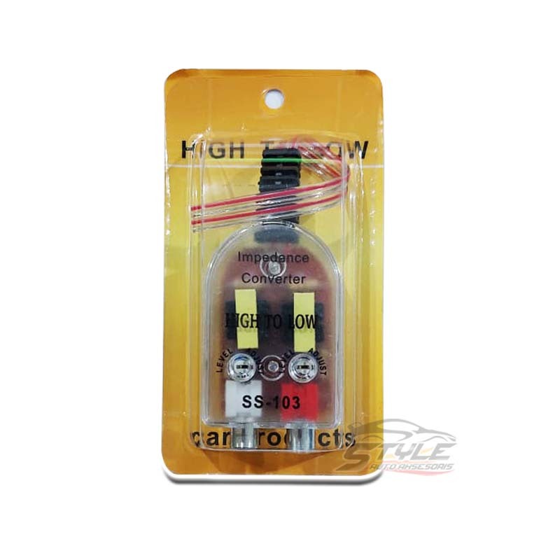 Adaptor RCA Transparan High To Low Converter Audio Mobil