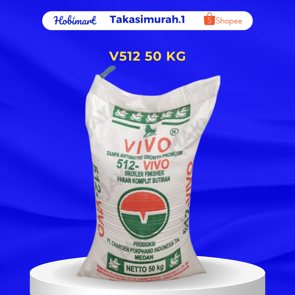V512 50 KG - PAKAN AYAM PEDAGING 512-VIVO Butiran Crumble