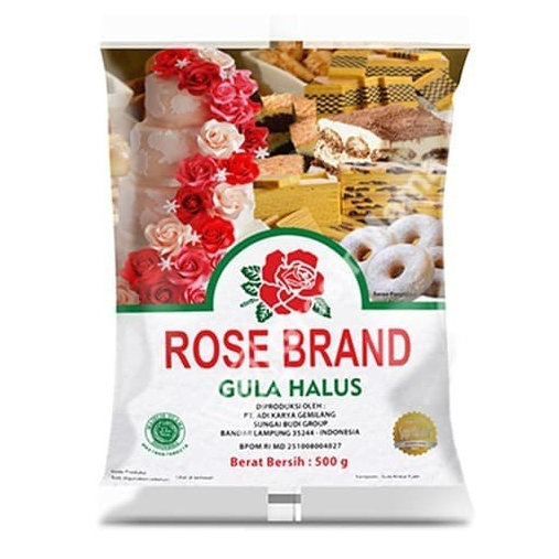 GULA HALUS 500 GR ROSEBRAND ICING SUGAR ROSE BRAND CASTER BUBUK HALAL