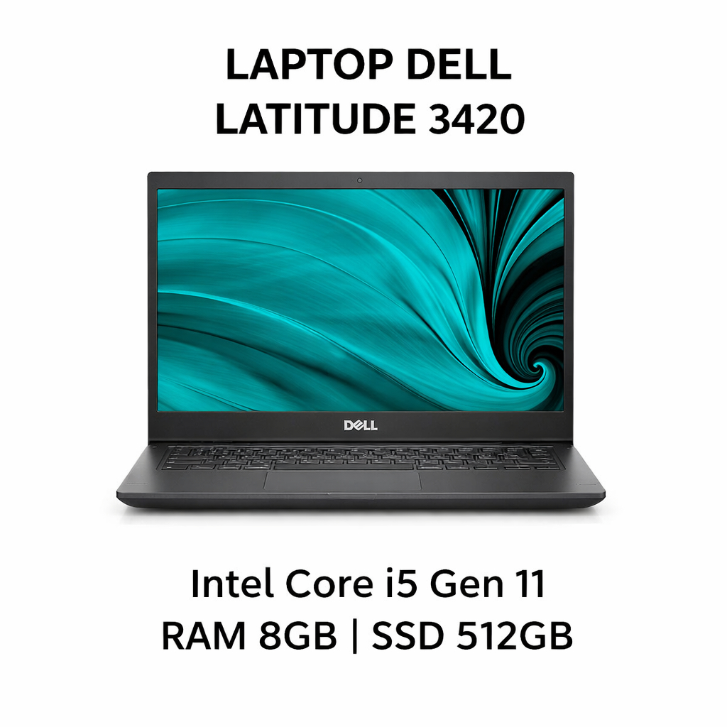 LAPTOP DELL LATITUDE 3420 INTEL CORE I5 GEN 11 RAM 8GB SSD 512GB SECOND