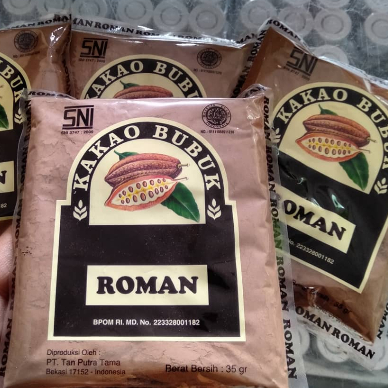 ROMAN Kakao Bubuk Coklat Bubuk 35gr - Roman Bubuk Coklat
