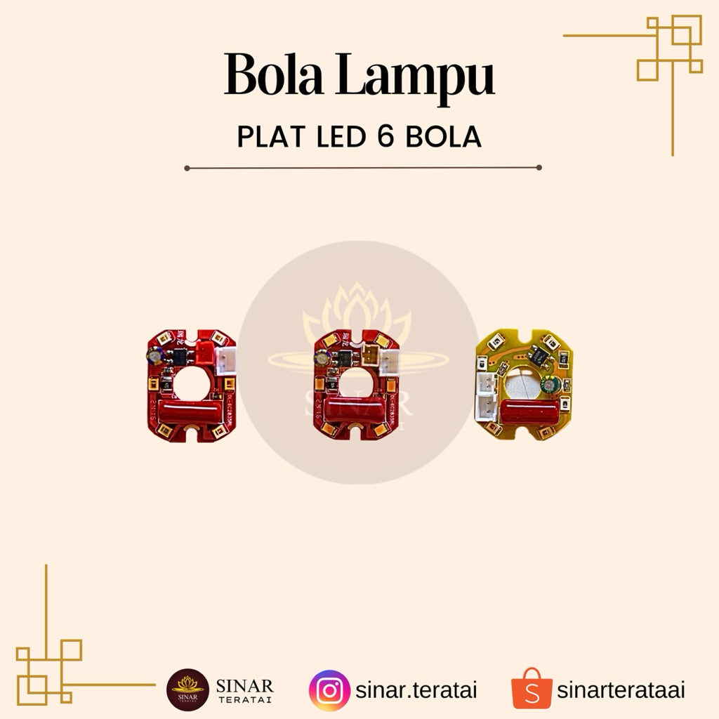 Alat Sembahyang - Bola Plat Lampu Altar LED 6 Bola