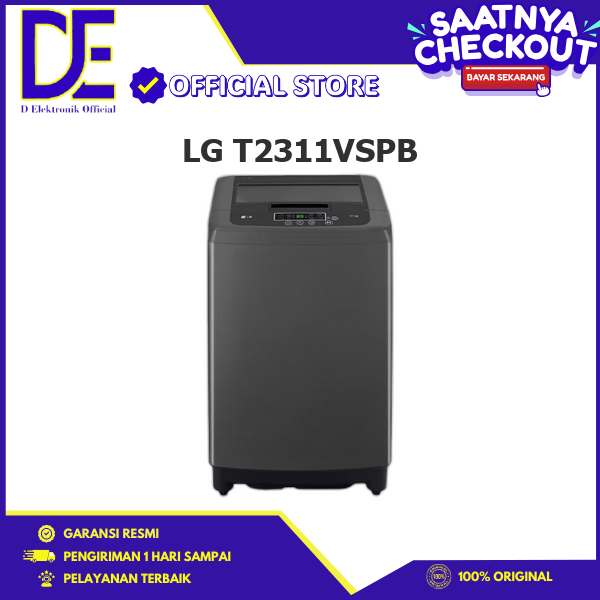 LG T2311VSPB MESIN CUCI TOP LOADING SMART INVERETER 11KG Smart Motion & TurboDrum