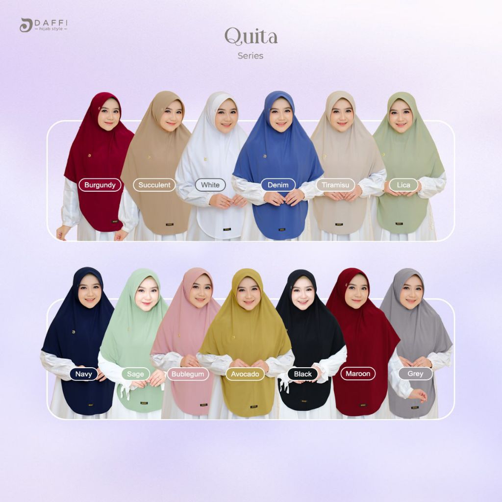 BERGO QUITA ORI BY DAFFI//SYARI//JUMBO//UMROH//HAJI//HIJAB PUTIH//IBU-IBU