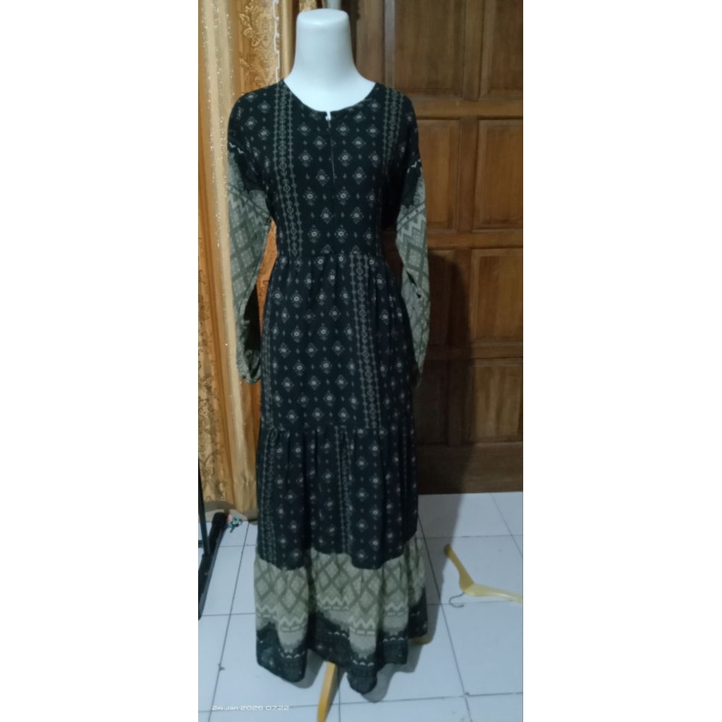 long dress bohe batik preloved premium