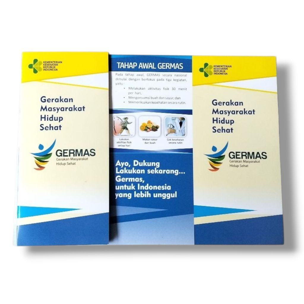 Leaflet Edukasi GERMAS & PHBS | Gerakan Masyarakat Hidup Sehat | Brosur Kesehatan