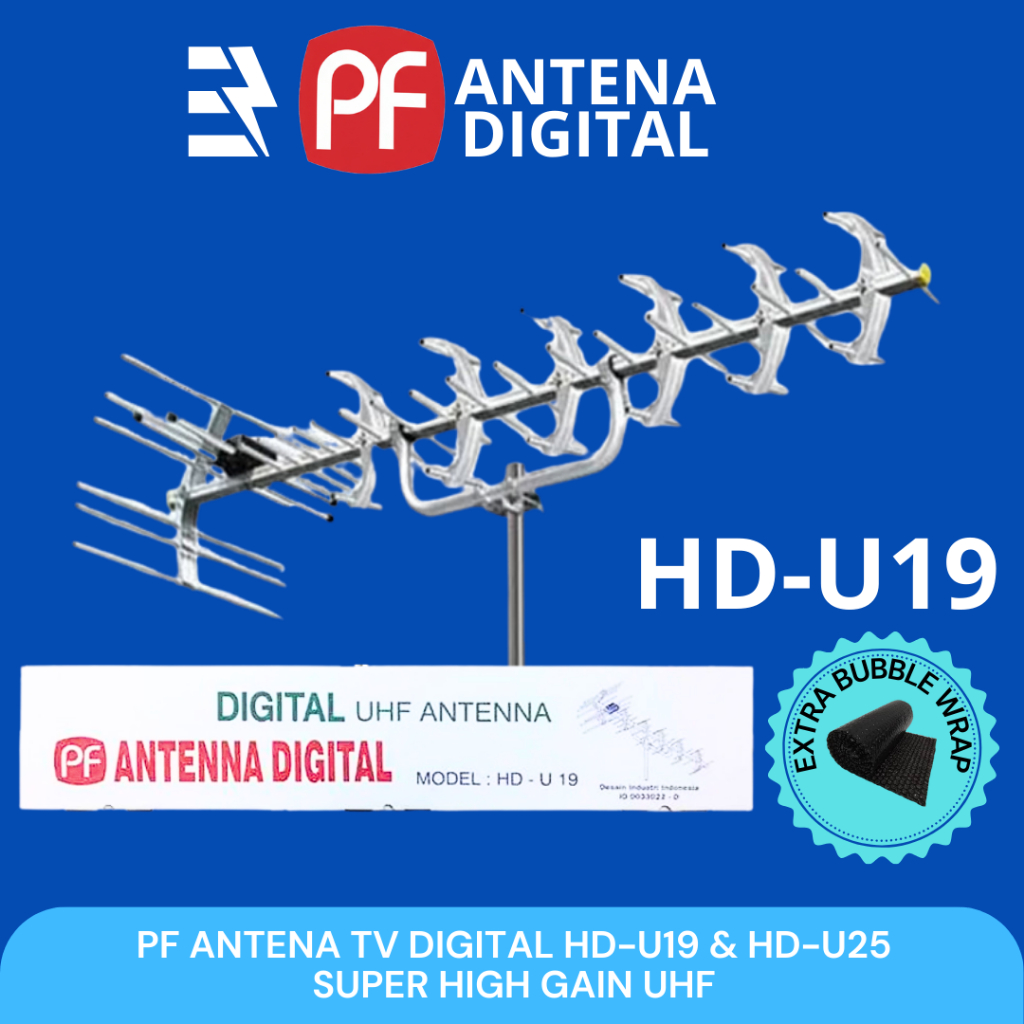 PF Antena TV Digital HD U19 U25 Super High Gain UHF