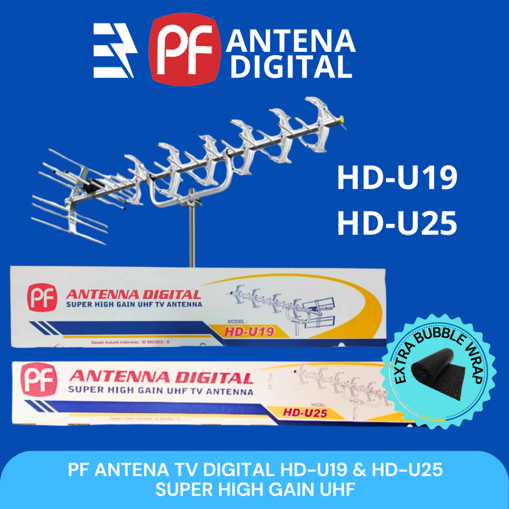 PF Antena TV Digital HD U19 U25 Super High Gain UHF