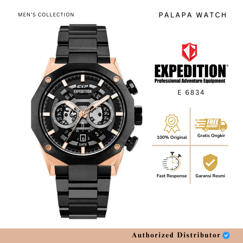JAM TANGAN PRIA EXPEDITION EXP 6834 / E 6834 / E6834 ORIGINAL
