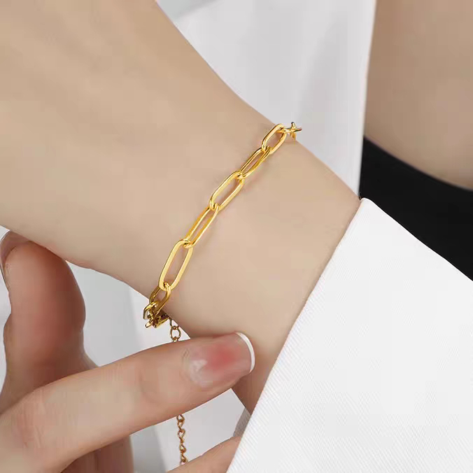 Gelang Titanium Gelang Rantai Gelang Titanium Anti Karat Anti Luntur