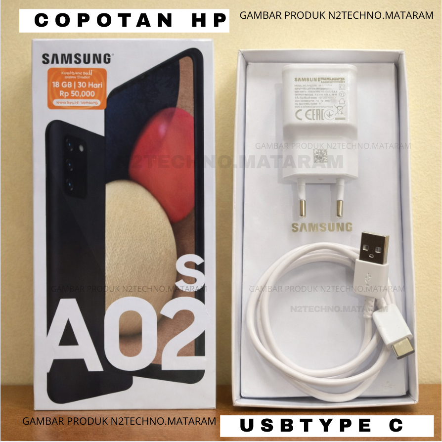 Charger Samsung A02s Original Copotan Type C Fast Charging Garansi 2 Bulan