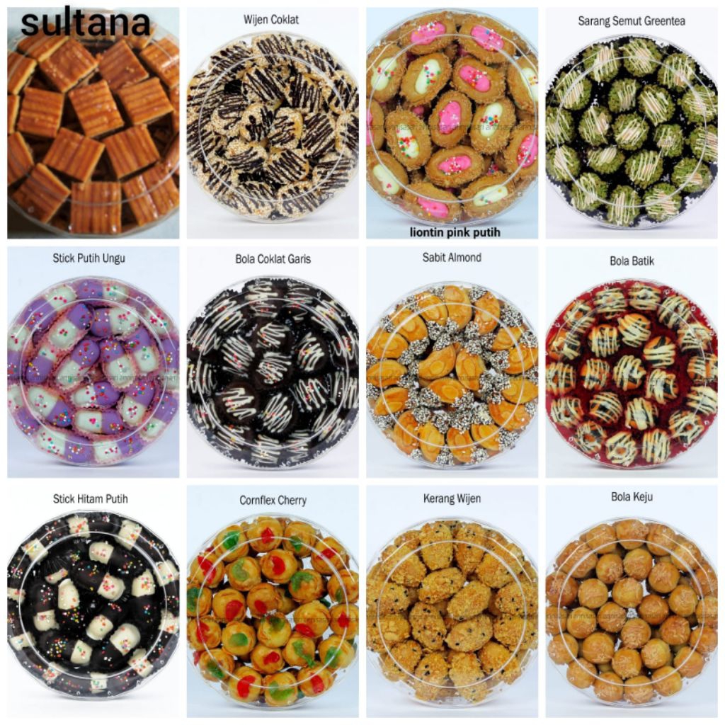 Aneka nastar berbagai bentuk dan toping toples 400gr