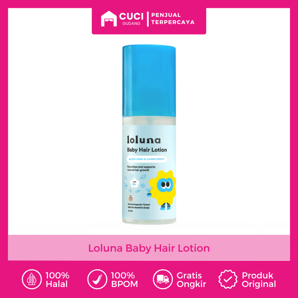 Penumbuh Penyubur Pelebat Rambut Cepat Dan Tebal Hair Lotion Anak Bayi Untuk Melebatkan Loluna