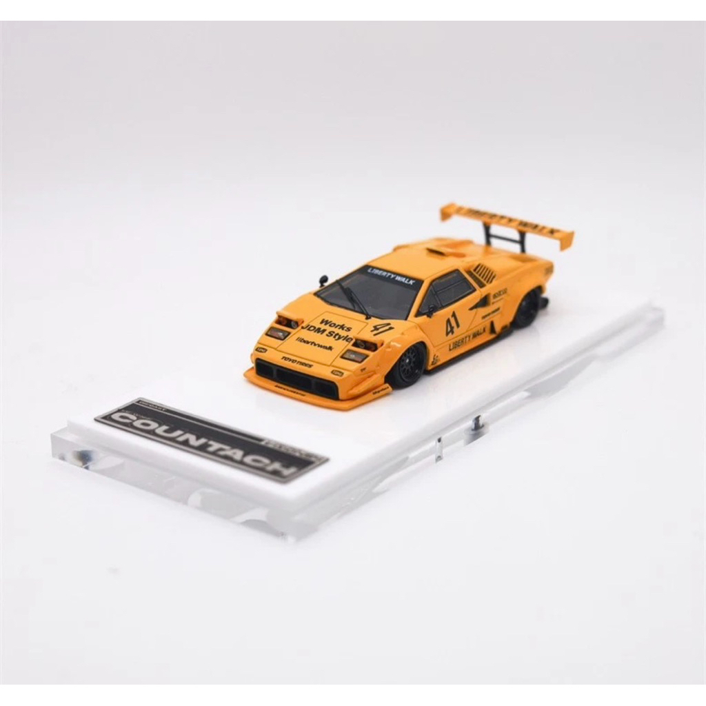 Vision 64 Lamborghini Countach LP500 LB Works Yellow Deluxe Packaging