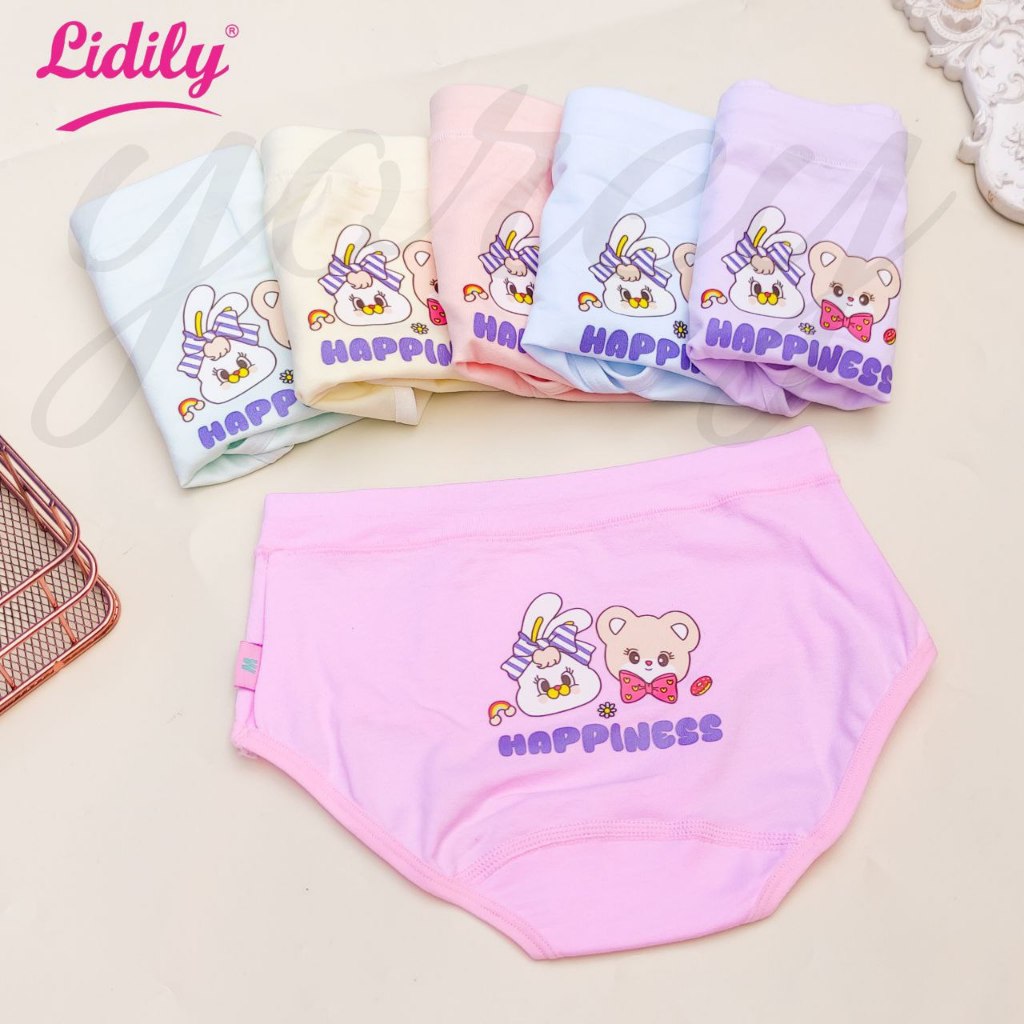 Celana Dalam Anak Perempuan Lidily CD Anak Lidily Karet Lebar Fashion Motif Pinggang Tinggi