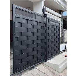 Pagar rumah Besi Minimalis Galvanis Motif Anyaman Hollow Cat Anti Karat