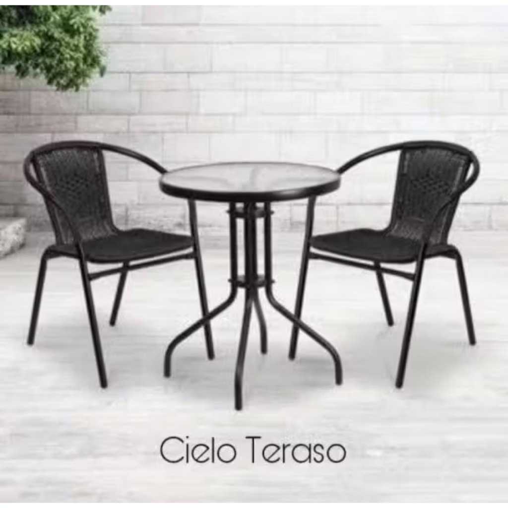 KURSI TERAS MINIMALIS / KURSI TERAS OUTDOOR BESI / KURSI TAMAN / KURSI SANTAI IMPORT MINIMALIS