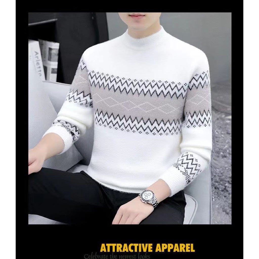 SWEATER PRIA RAJUT TEBAL HANGAT