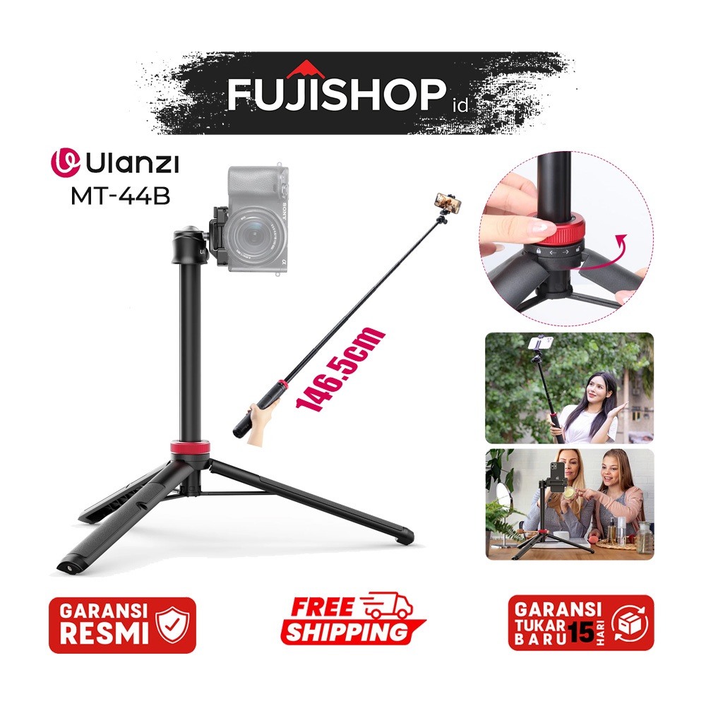 Ulanzi MT-44B Tripod Tongsis Kamera & Smartphone Ulanzi Selfie Stick MT44B