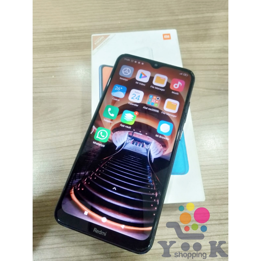 Hp Second Termurah Redmi 8A Pro Ram 3 Internal 32 Fullset / Handphone Second Murah