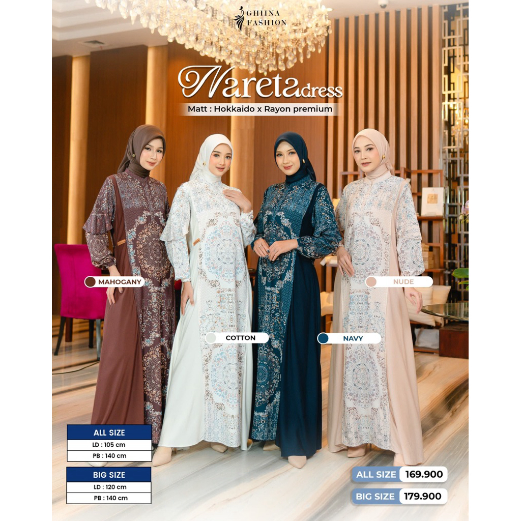 Ghiina Fashion - Dress / Gamis / Nareta Dress Ghiina Fashion