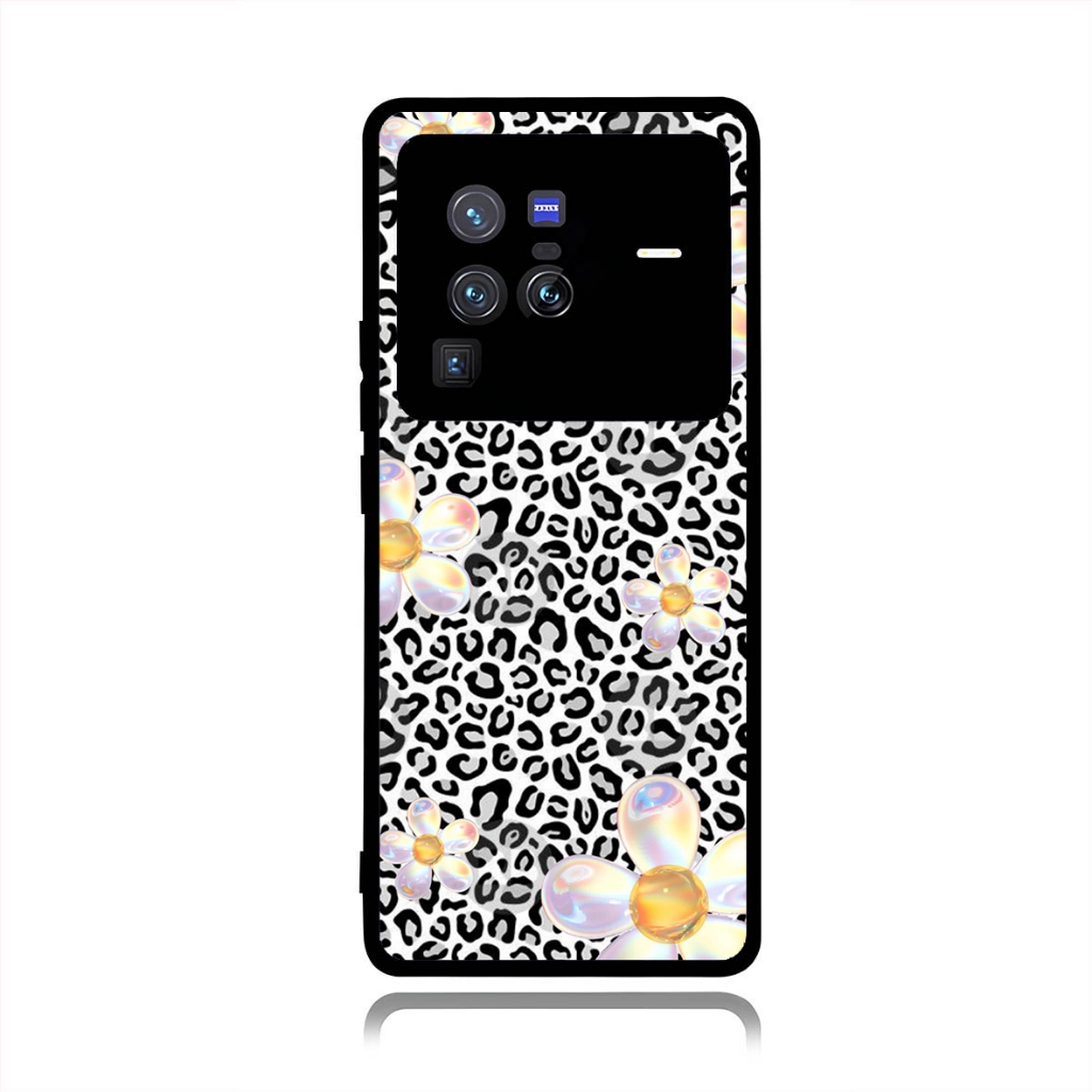 Case Vivo X200,X80, X70,X60,X50, V50, V40,V30,V29,V27 PRO LITE 4G 5G Custom Leopard Buble Flower