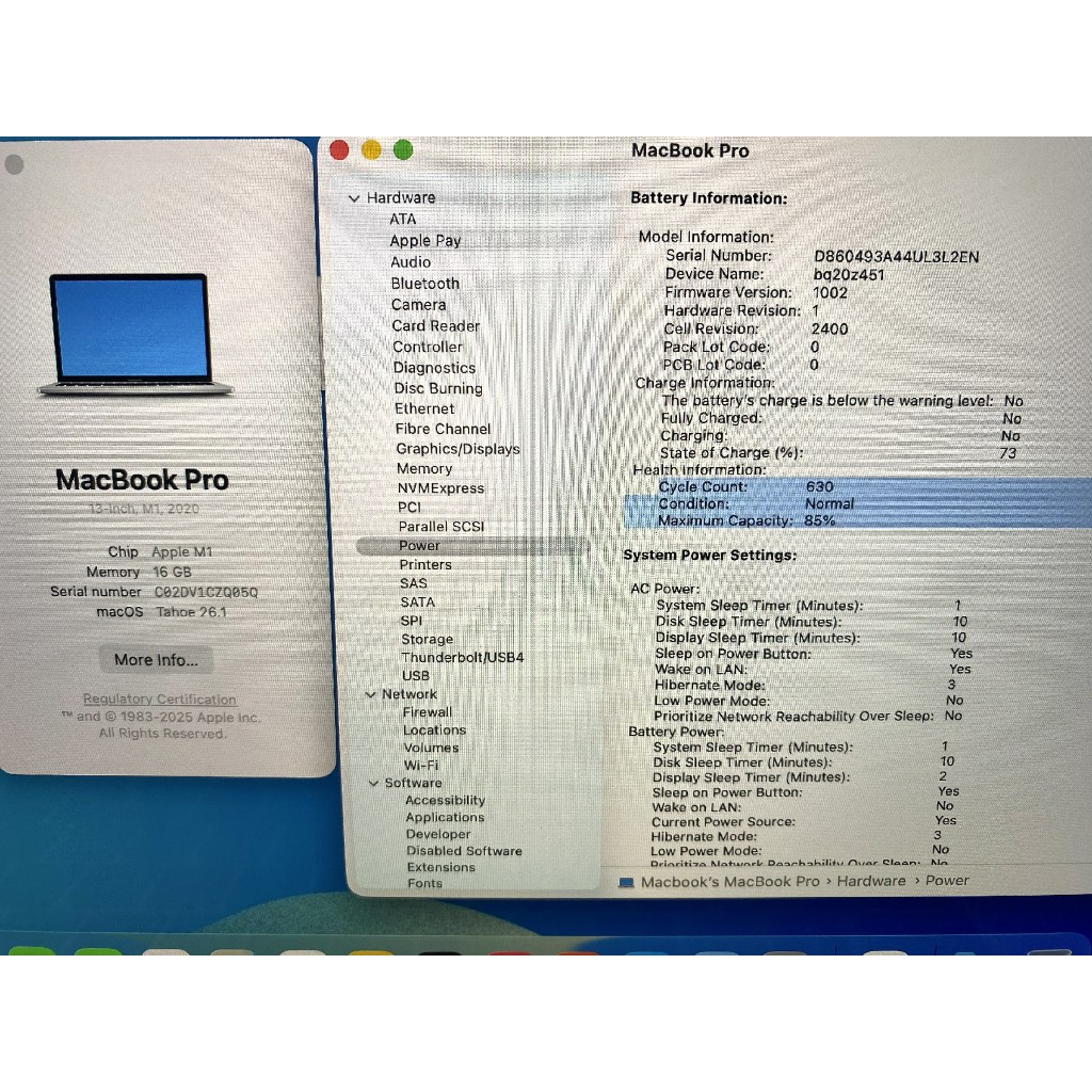 Macbook Pro Retina 13 2020 Apple M1 16GB SSD 256GB GARANSI