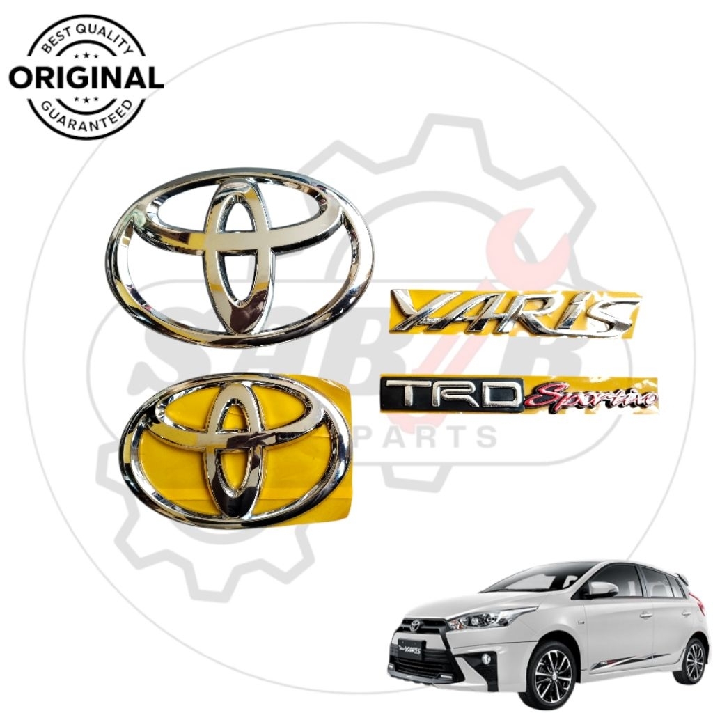 emblem logo toyota yaris TRD original/emblem logo toyota yaris TRD chrome