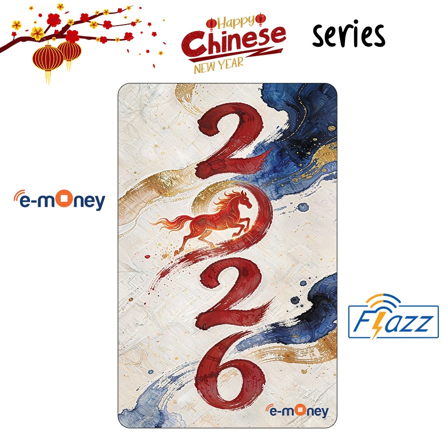 Emoney / Flazz Gen 2 Custom Edisi Imlek 2026 - Kartu Etoll Mandiri BCA