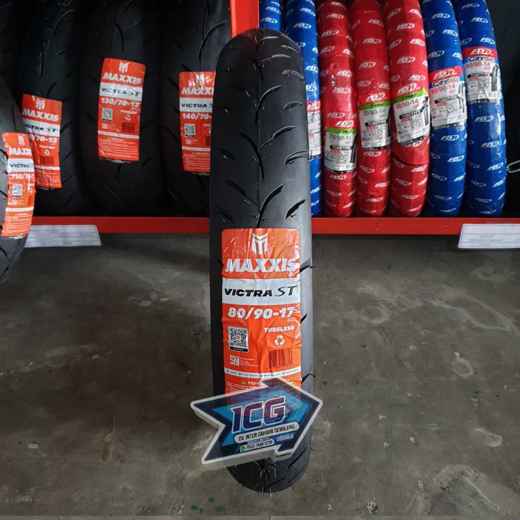 BAN TUBELESS MAXXIS UKURAN 80/90-17 VICTRA ST COCOK UNTUK MOTOR BEBEK DAN MOTOR SPORT RINGAN SEPERTI