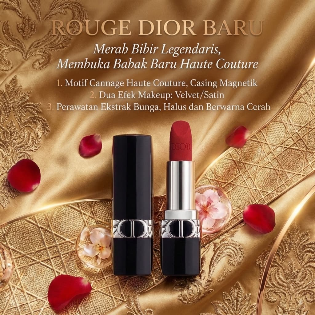 Dior Rouge Forever Matte Lipstick New Look Limited Edition Houndstooth | Transferproof Tahan Lama | 