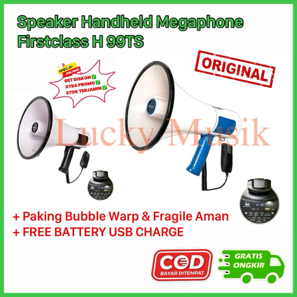 HANDHELD MEGAPHONE FIRSTCLASS H-99TS ORIGINAL CORONG PENGERAS SUARA TOA FIRSTCLASS H99TS ORIGINAL me