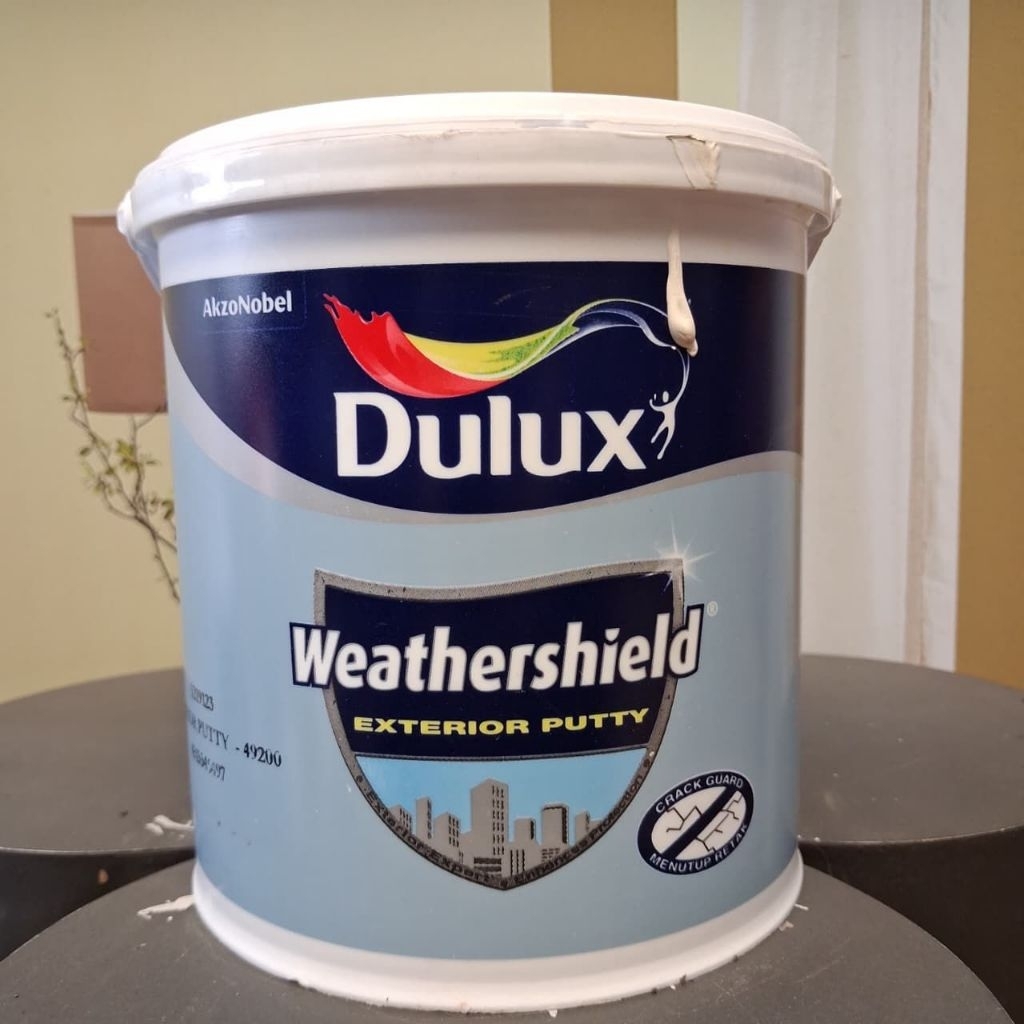DULUX WEATHERSHIELD PUTTY 3.5KG/DEMPUL TEMBOK EXTERIOR/DEMPUL TEMBOK PRAKTIS