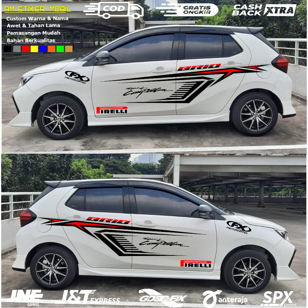STIKER MOBIL BRIO STIKER CUTTING HONDA BRIO STIKER MOBIL BRIO TERLARIS