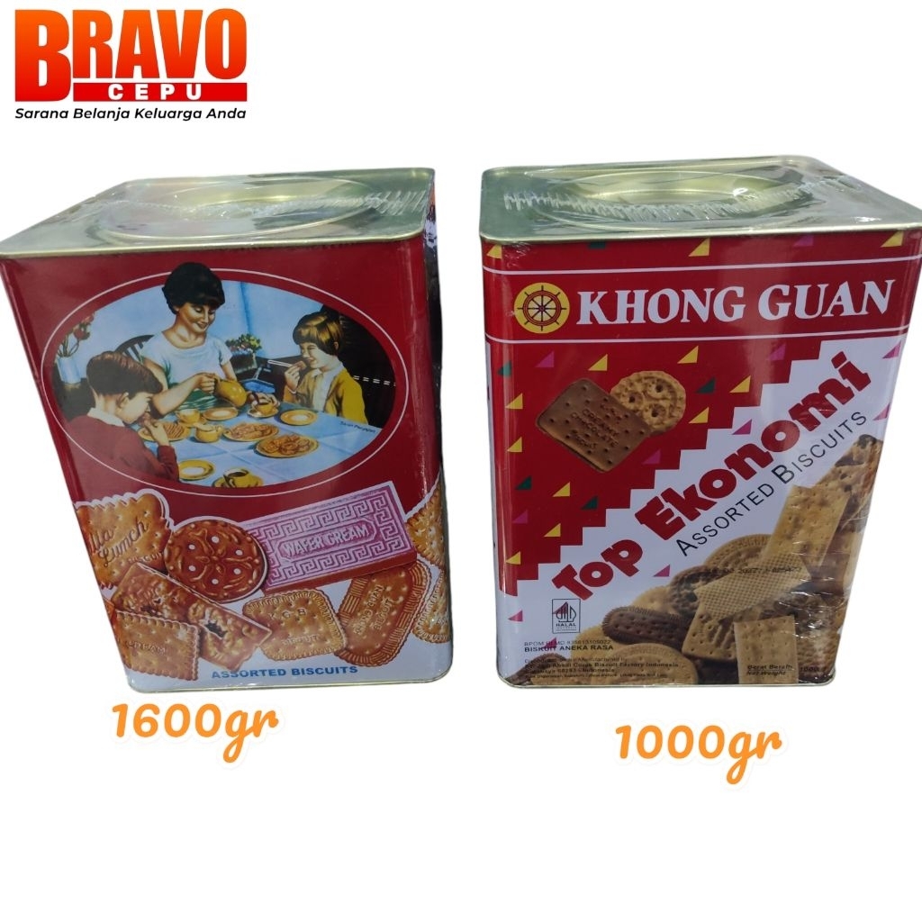 KHONG GUAN KALENG 1600 Gr DAN KONG GUAN EKONOMI 1000 Gr