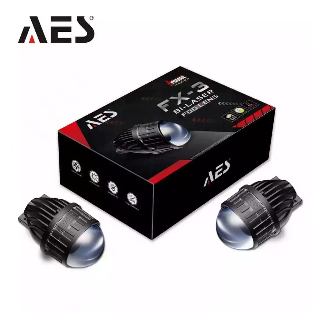 Foglamp Biled AES 3 Warna Bi - Laser Fx-3 Premium Quality Ukuran 3 Inch Biled Foglamp