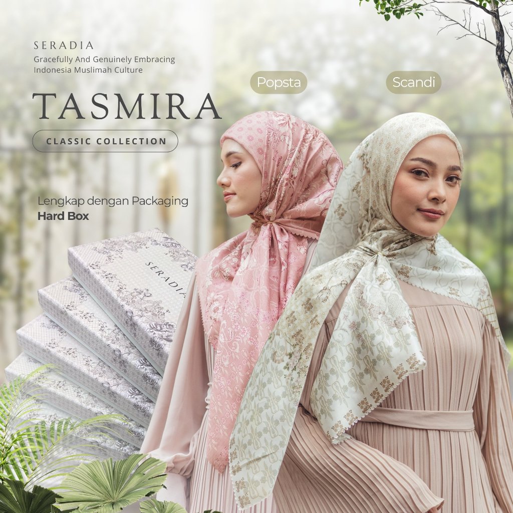 Seradia Hijab - Segi Empat Motif Tasmira - Classic Collection